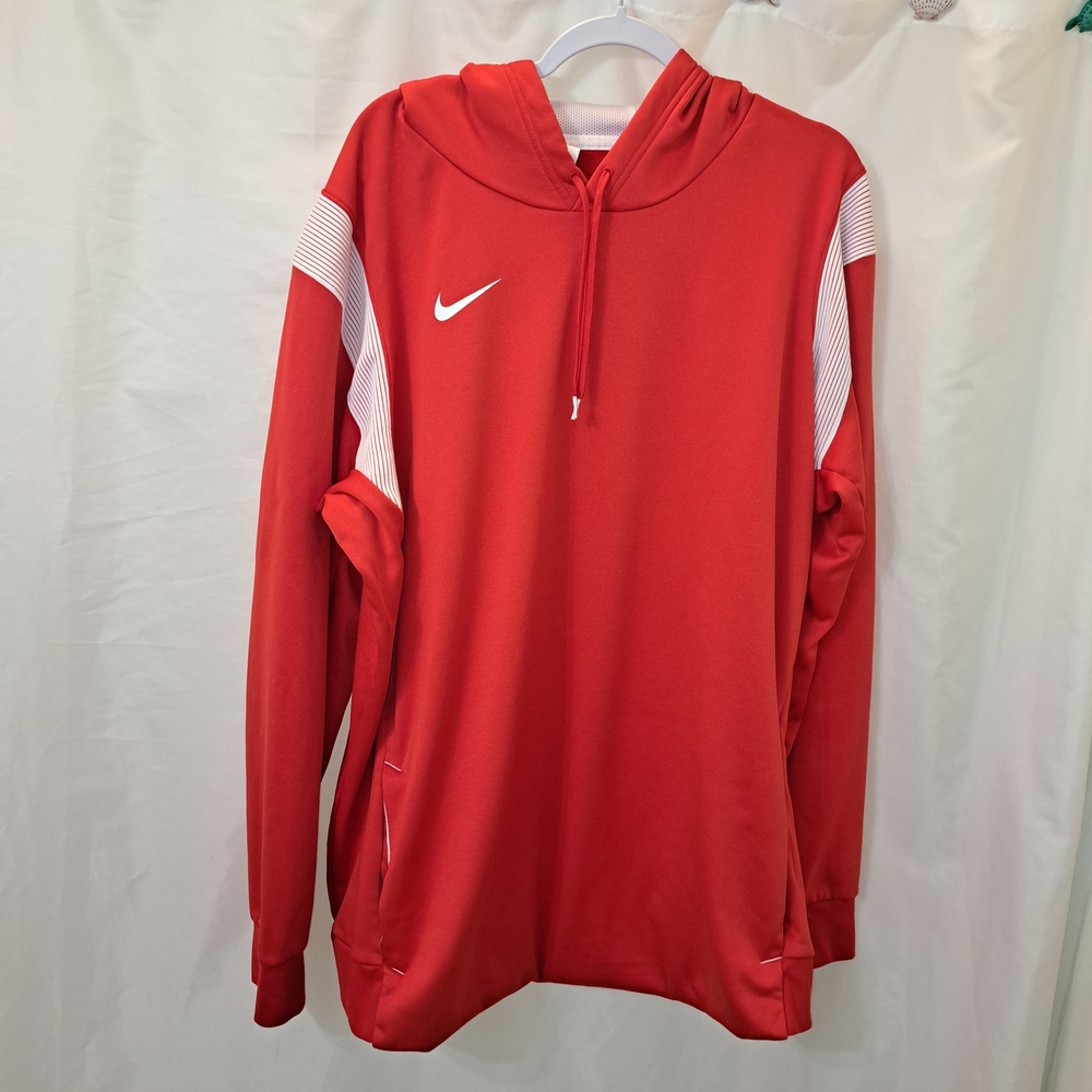 Nike Red Hooded Performance Pullover